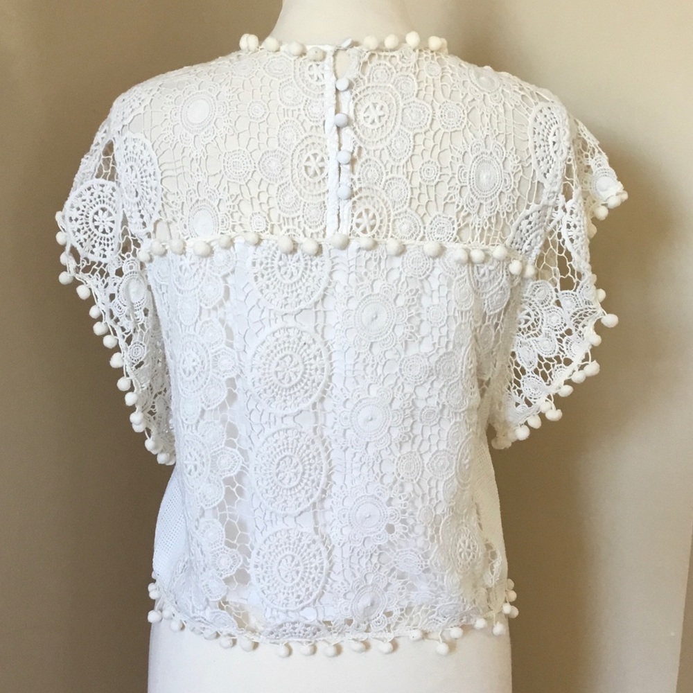 Revolve Tularosa Clayton Lace Pom Pom Top - Picture 5 of 12